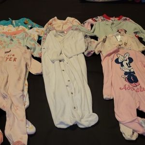 Infant Baby Girl Sleepers (6-9mo)